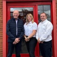 Ronnie Coutts, CEO OF Nordic Climate Group UK, with Kool It Services' Rick and Clare Dearden